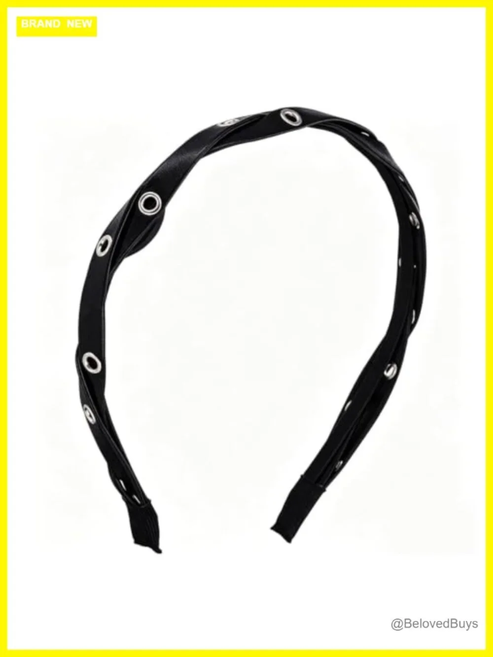Faux Leather Grommet Headband Punk Alternative Hair Accessories